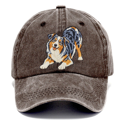 Blue Merle Australian Shepherd Classic Cap – Brown