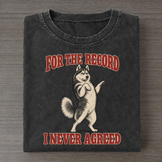 Siberian Husky Dog Declarations Vintage T-shirt – Black