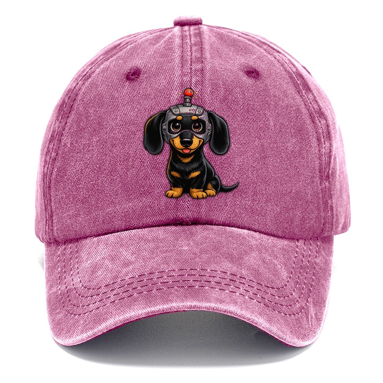 Robotic Dachshund Dog Classic Cap – Dusty Rose