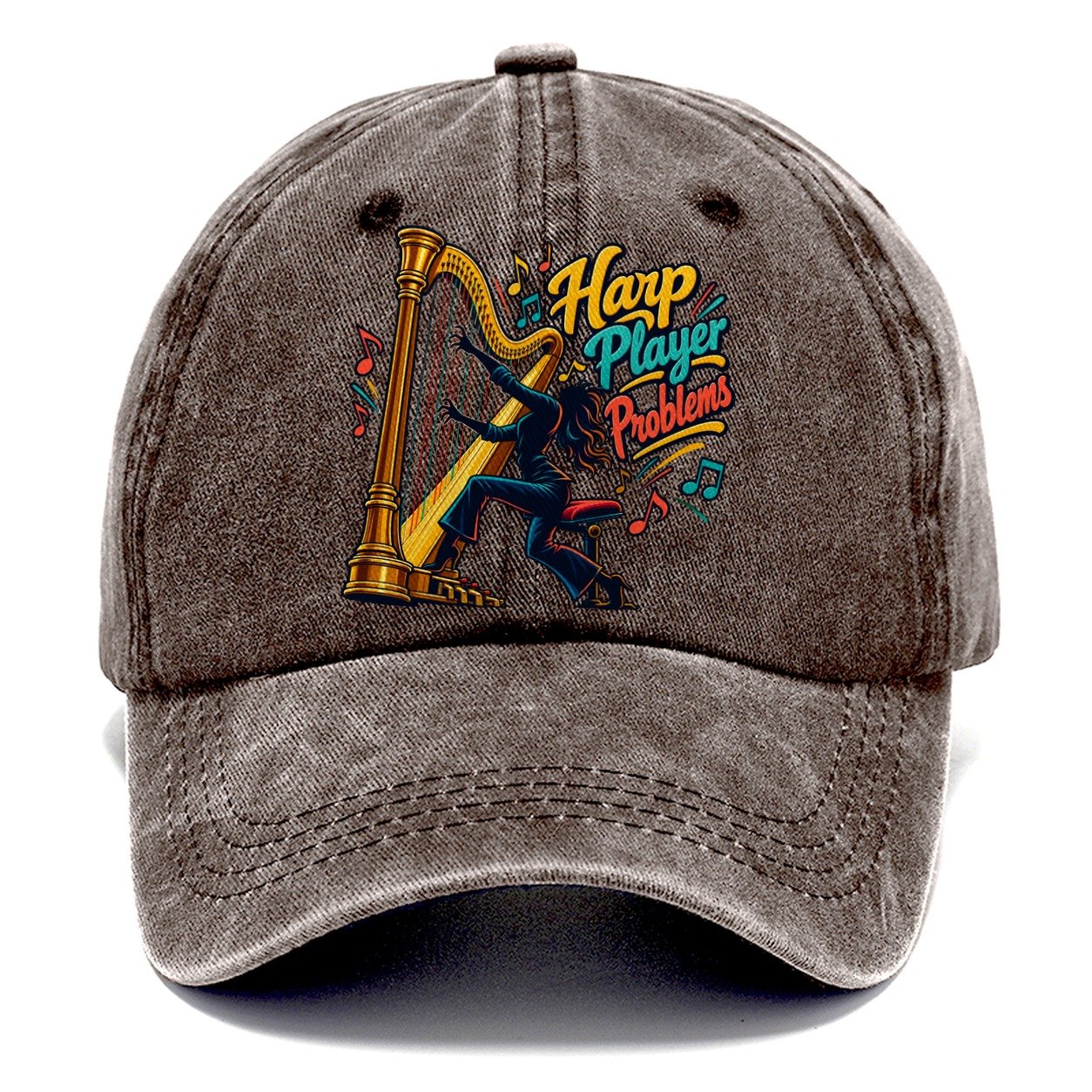 Harp Player Problems Music Instruments Classic Cap – Brown