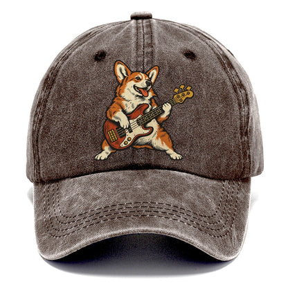 Corgi Bass Player Sundown Familiars Classic Cap – Brown