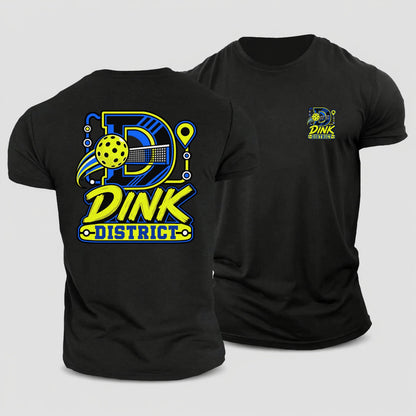 Dink District Pickleball Life Cotton T-Shirt – Black