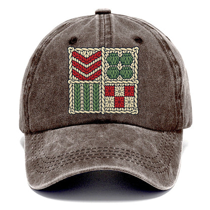 Textured Stitch Sampler Yarn Crafts Classic Cap – Brown
