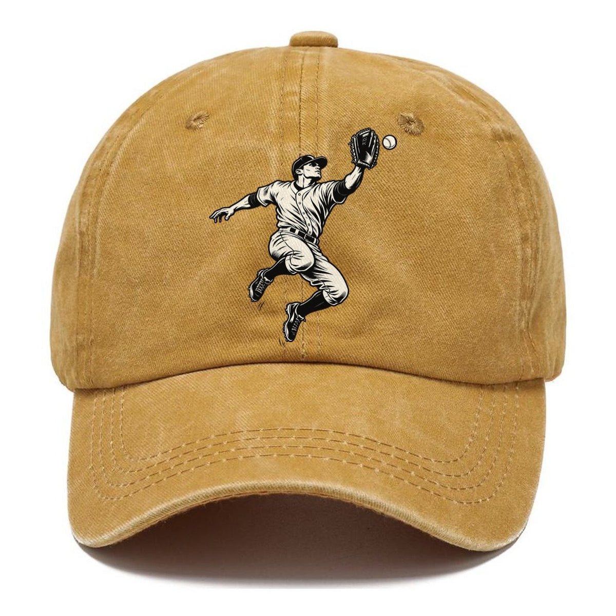Baseball Outfielder Leaping Catch Global Sports Ink Figures Classic Cap – Golden Harvest