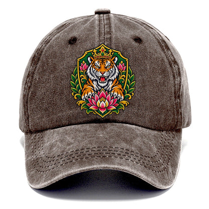 India Heraldic Crest Country Logos Classic Cap – Brown