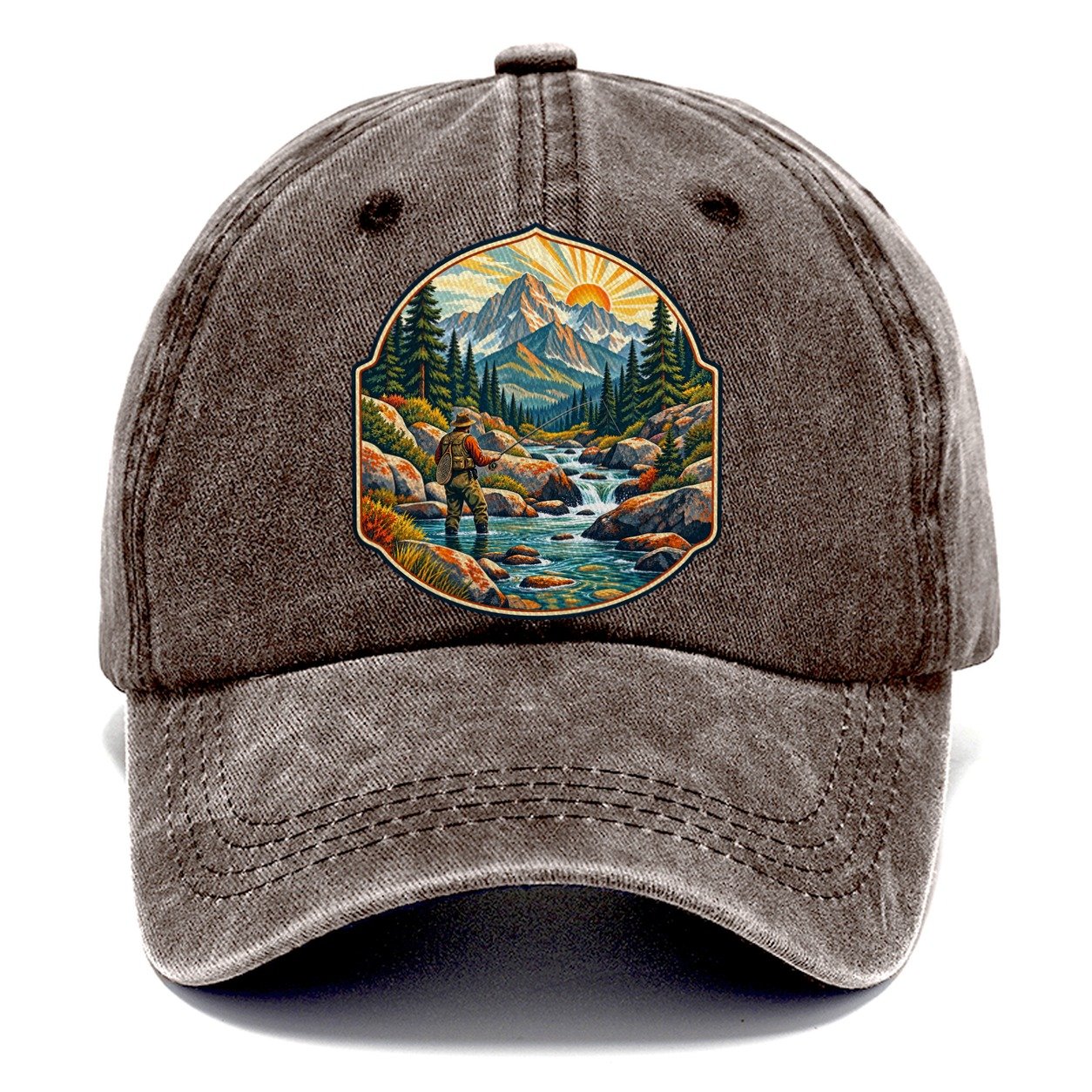 Mountain Creek Headwaters Fishing Club Classic Cap – Brown