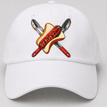 Sausage Sizzle Bread And Tongs Australia Cultural Icons Baseball Cap – White