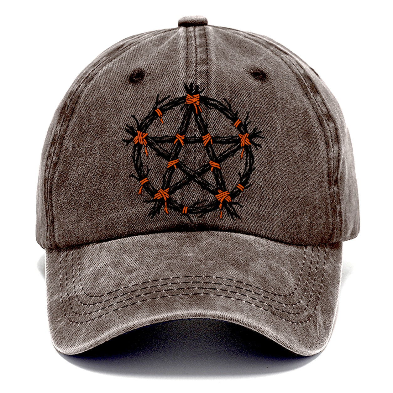 Twig Bound Pentacle Witch Magic Classic Cap – Brown