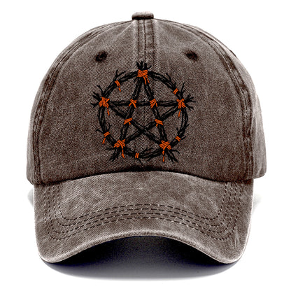 Twig Bound Pentacle Witch Magic Classic Cap – Brown