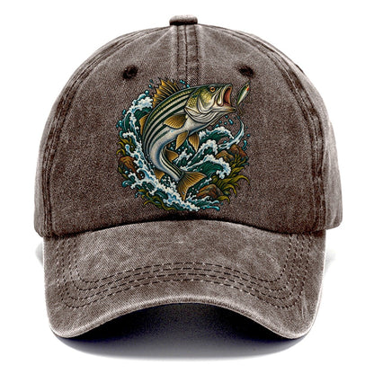 Striped Bass Surge Fishing Club Classic Cap – Brown