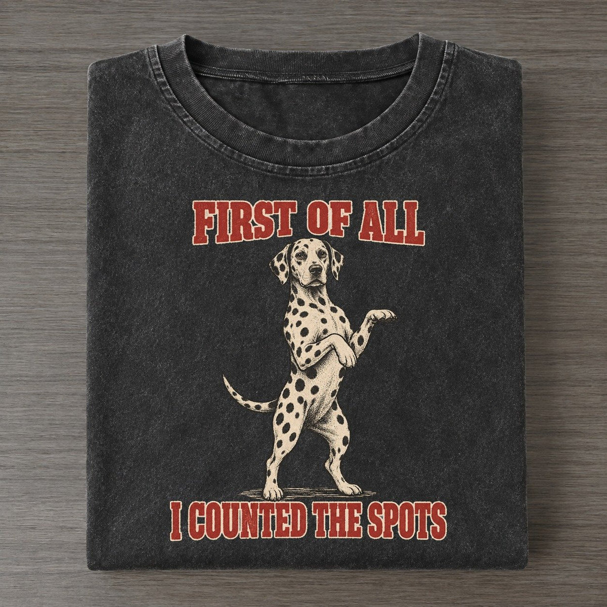Dalmatian Dog Declarations Vintage T-shirt – Black