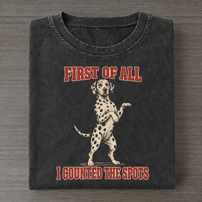 Dalmatian Dog Declarations Vintage T-shirt – Black