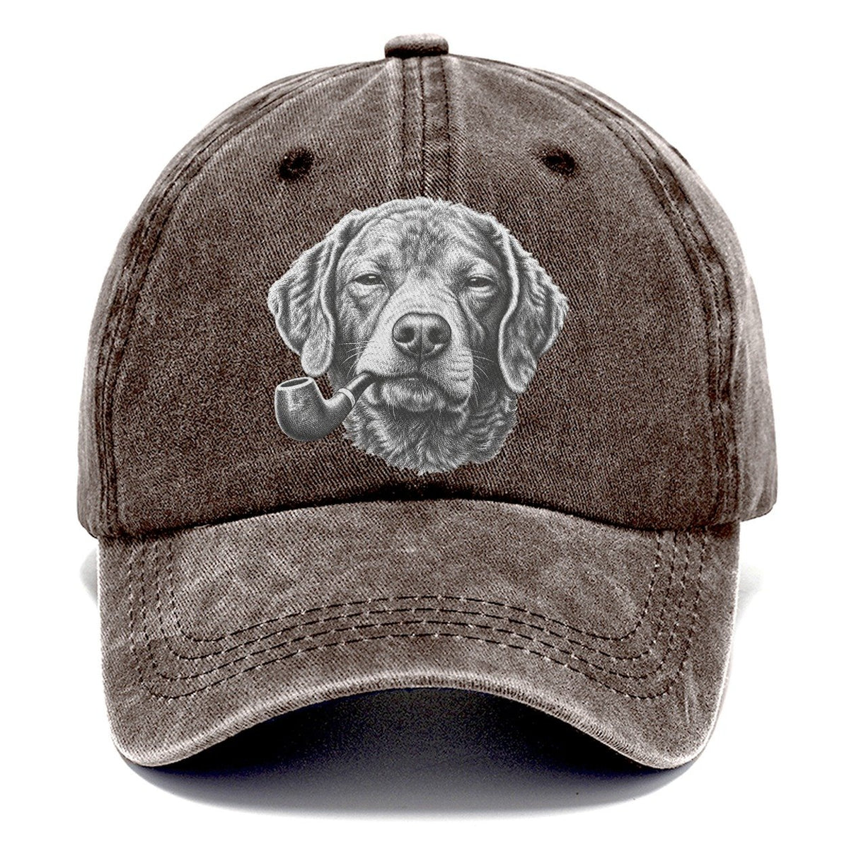 Chesapeake Bay Retriever A Classic Tobacco Pipe Smoking Dogs Smoking Dogs Portraits Classic Cap – Brown