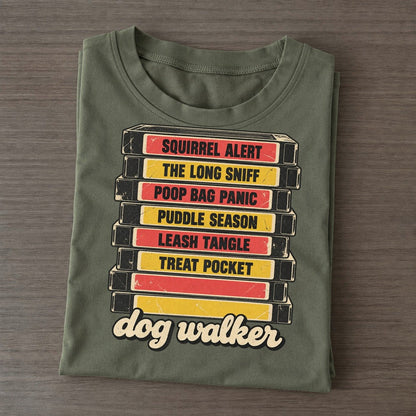 Dog Walker Rewind Shelf Classic T-shirt – Army Green