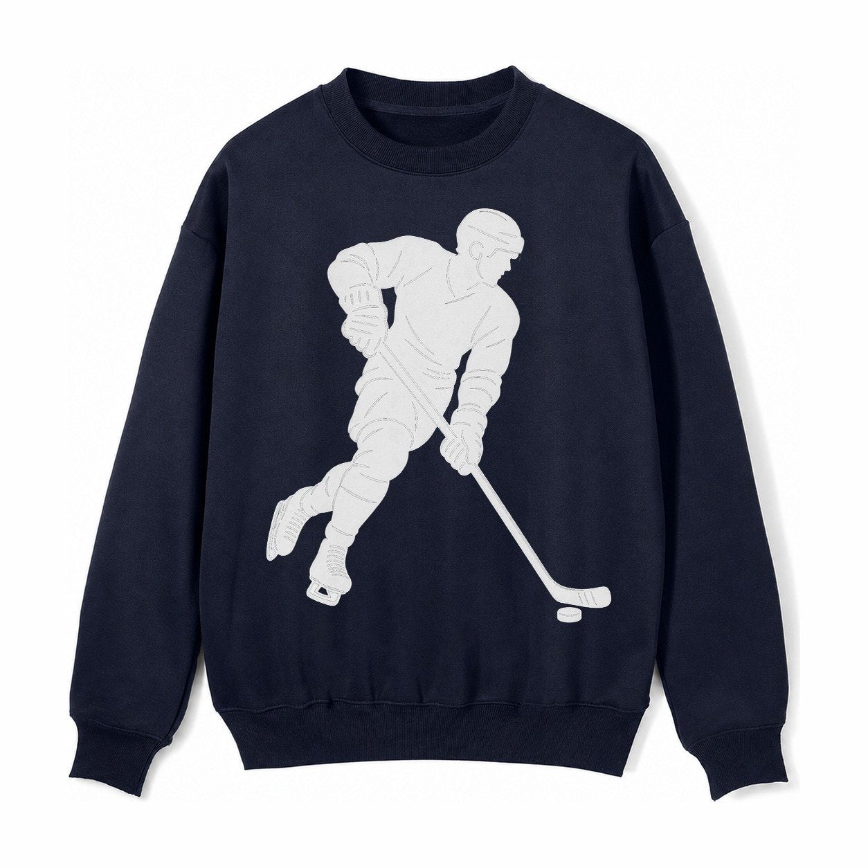 Ice Hockey Player Fleece Sweatshirt – Navy Blue