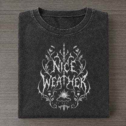 Nice Weather Unreadable Feelings Vintage T-shirt – Black