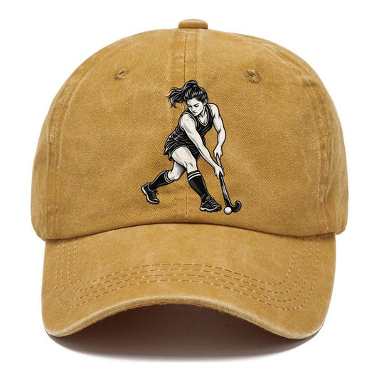 Field Hockey Reverse Sweep Global Sports Ink Figures Classic Cap – Golden Harvest