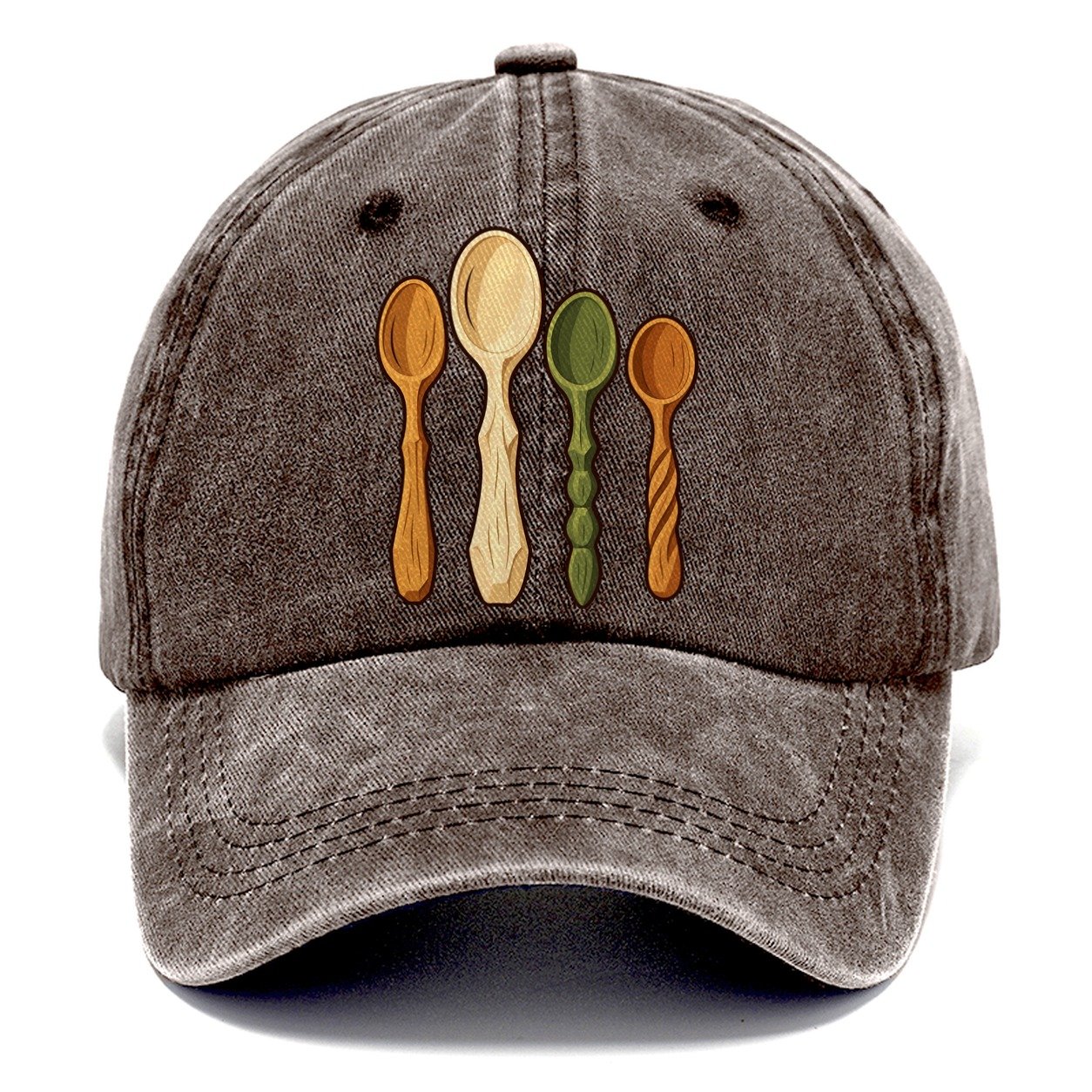Carved Spoon Collection Woodworking Classic Cap – Brown
