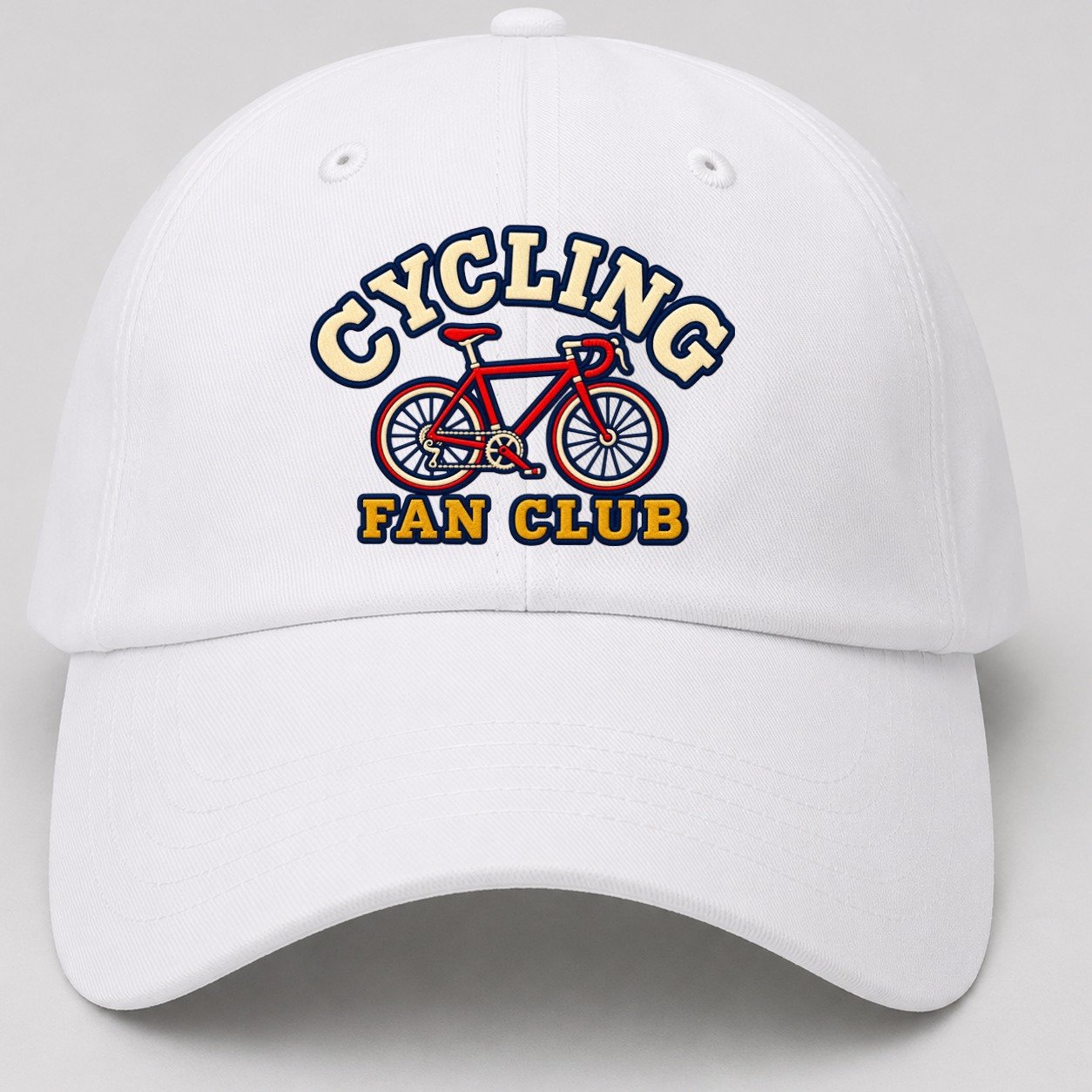 Cycling Fan Club Baseball Cap – White