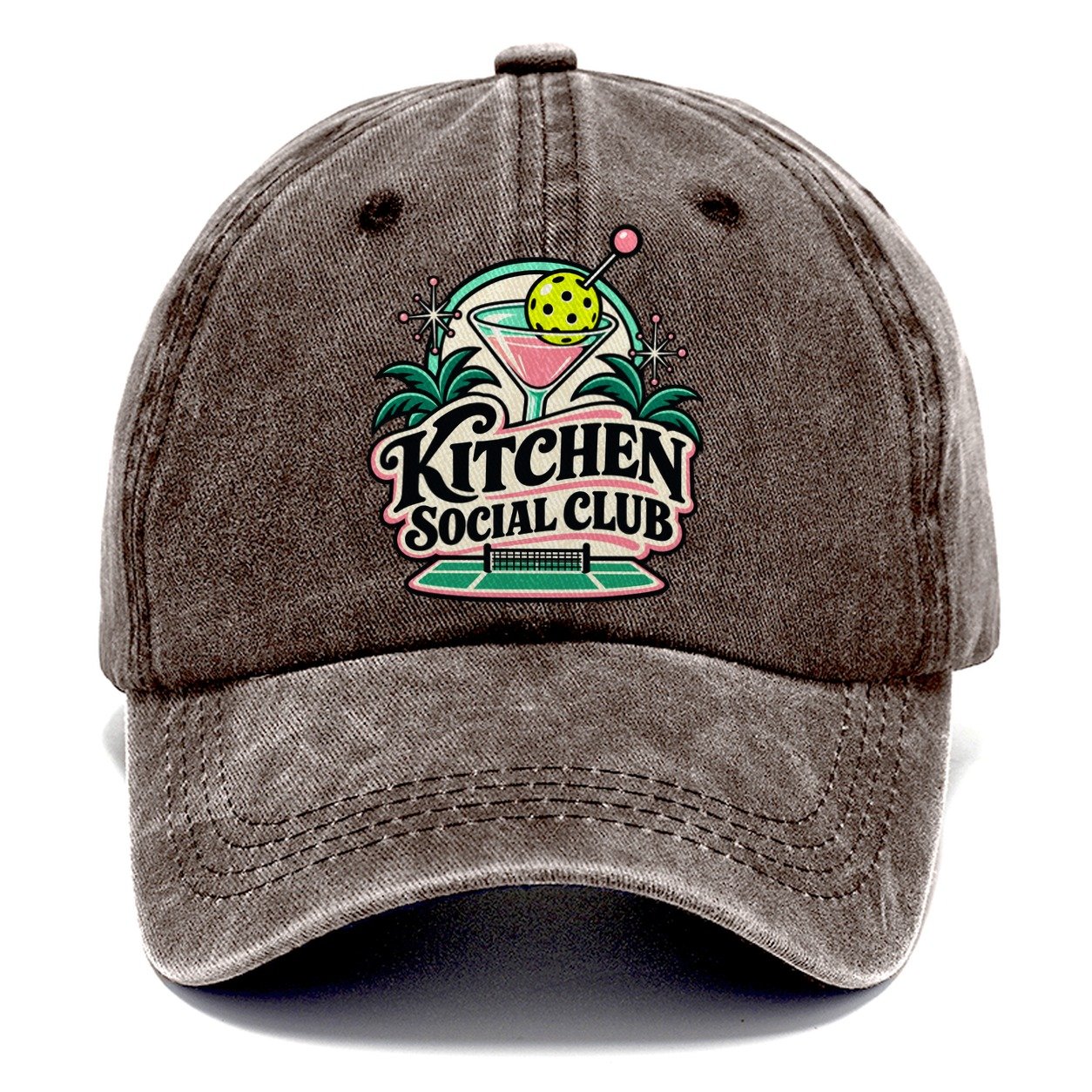 Kitchen Social Club Pickleball Life Classic Cap – Brown