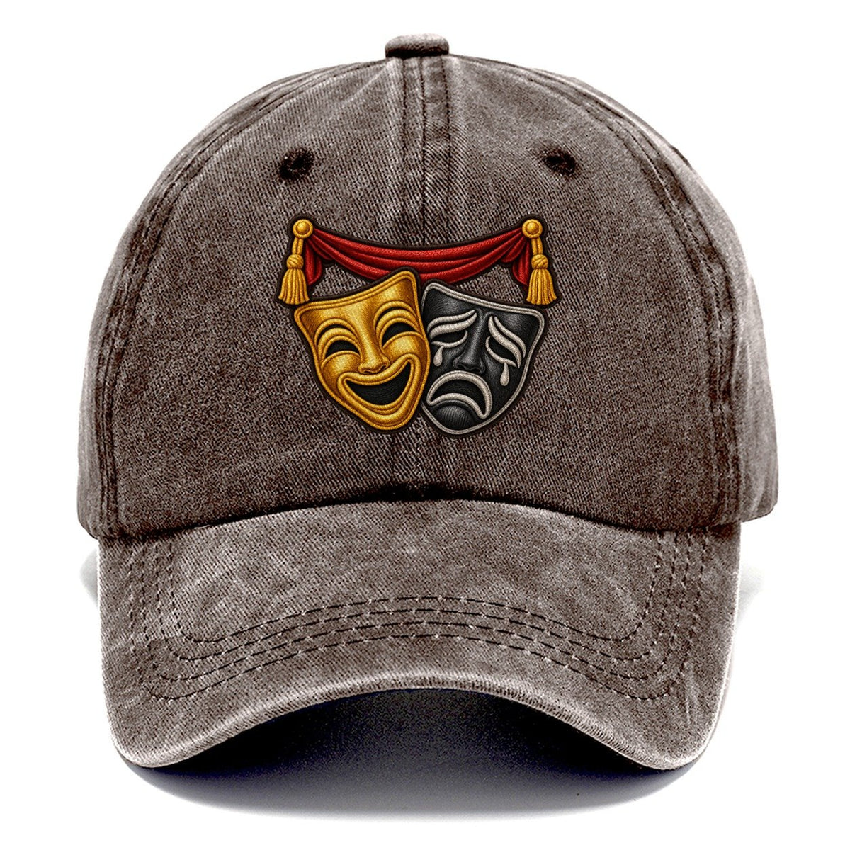 Masks Curtain Swag Fan Favorites Classic Cap – Brown