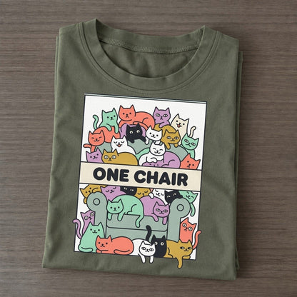One Chair Overcatted Classic T-shirt – Army Green