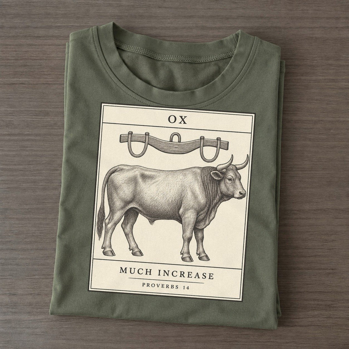 Ox Specimen Plate Creature Canticle Classic T-shirt – Army Green