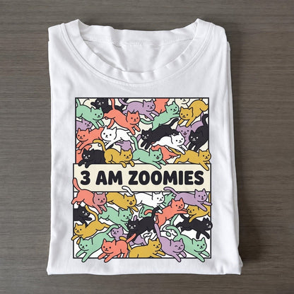 Three Am Overcatted Classic T-shirt – White