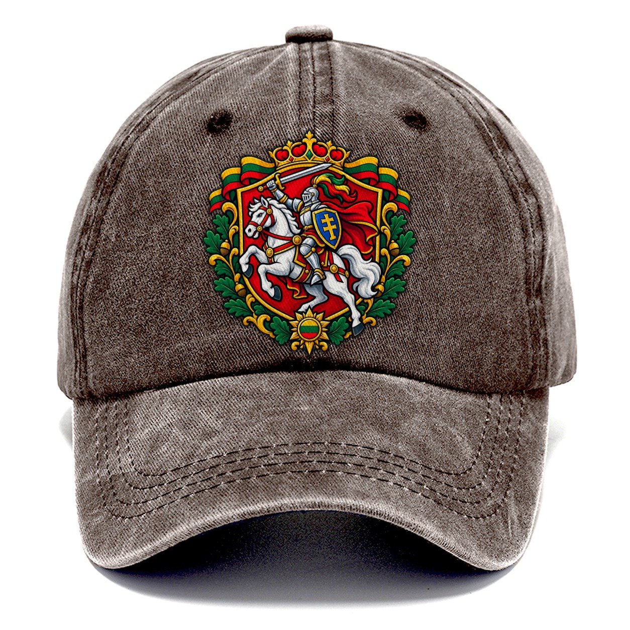 Lithuania Heraldic Crest Country Logos Classic Cap – Brown