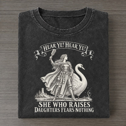 The Mother Of Daughters On A Swan Royal Decree Vintage T-shirt – Black