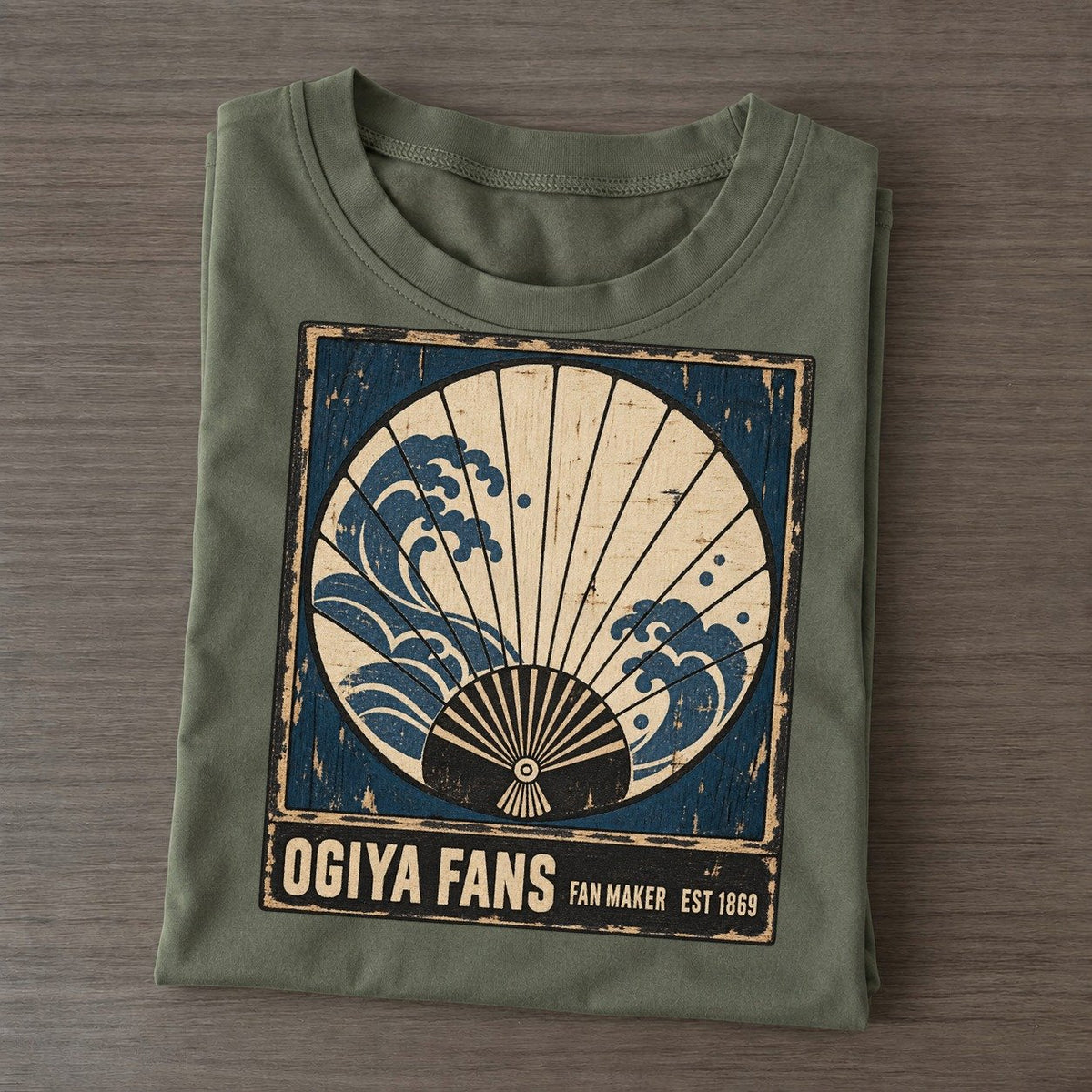 Ogiya Fan Makers Noren Trade Co Classic T-shirt – Army Green