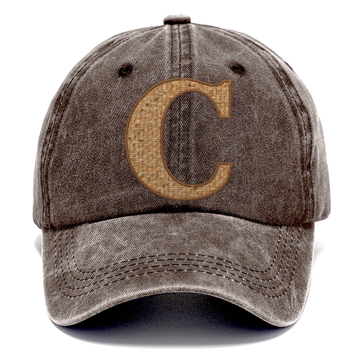 Woven Tweed C Monogram Classic Cap – Brown