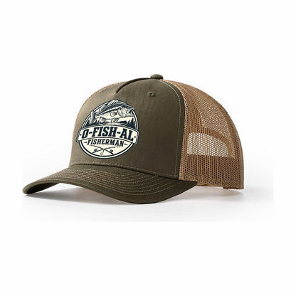 Ofishal Fisherman Fishing Elegant Trucker Hat – Olive Khaki