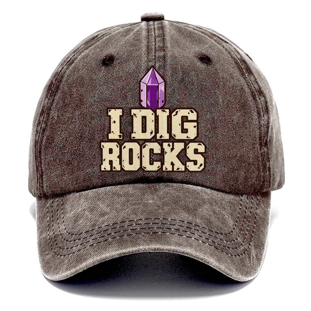 I Dig Rocks Rocks And Minerals Classic Cap – Brown