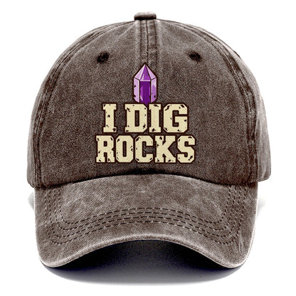 I Dig Rocks Rocks And Minerals Classic Cap – Brown