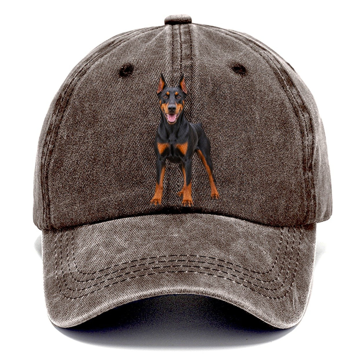 Doberman Pinscher Standing Top Breeds Classic Cap – Brown