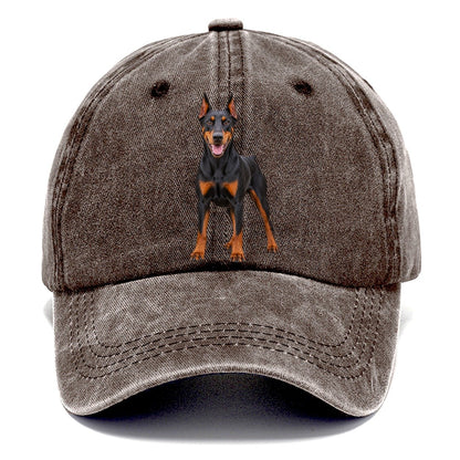 Doberman Pinscher Standing Top Breeds Classic Cap – Brown