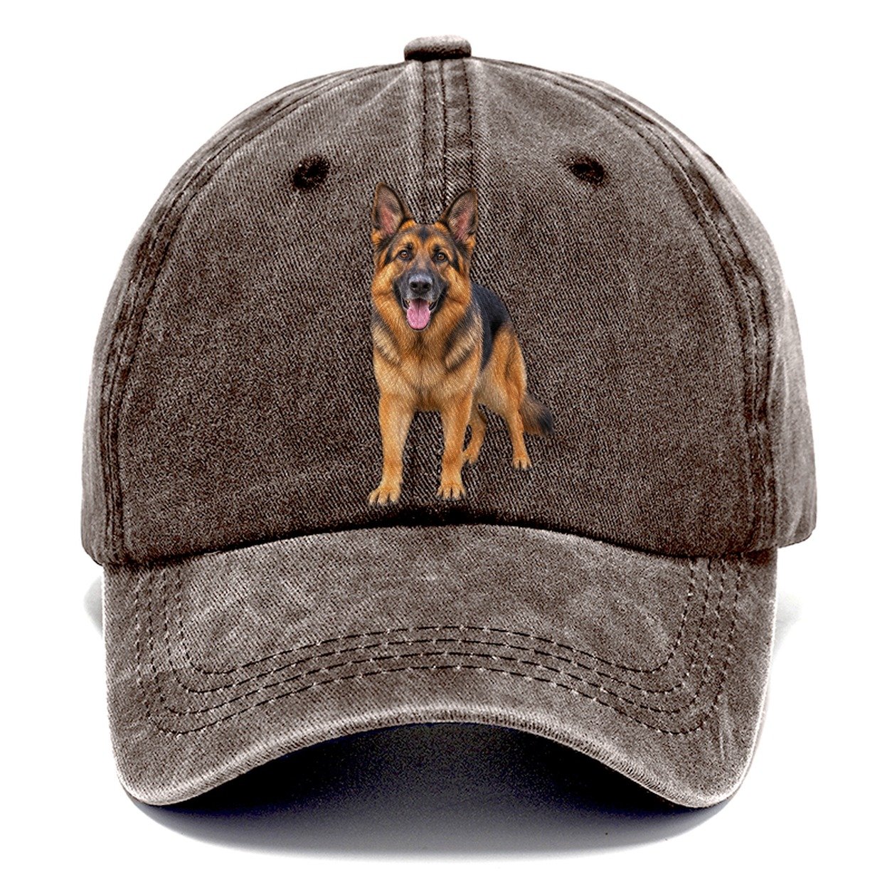 German Shepherd Standing Top Breeds Classic Cap – Brown