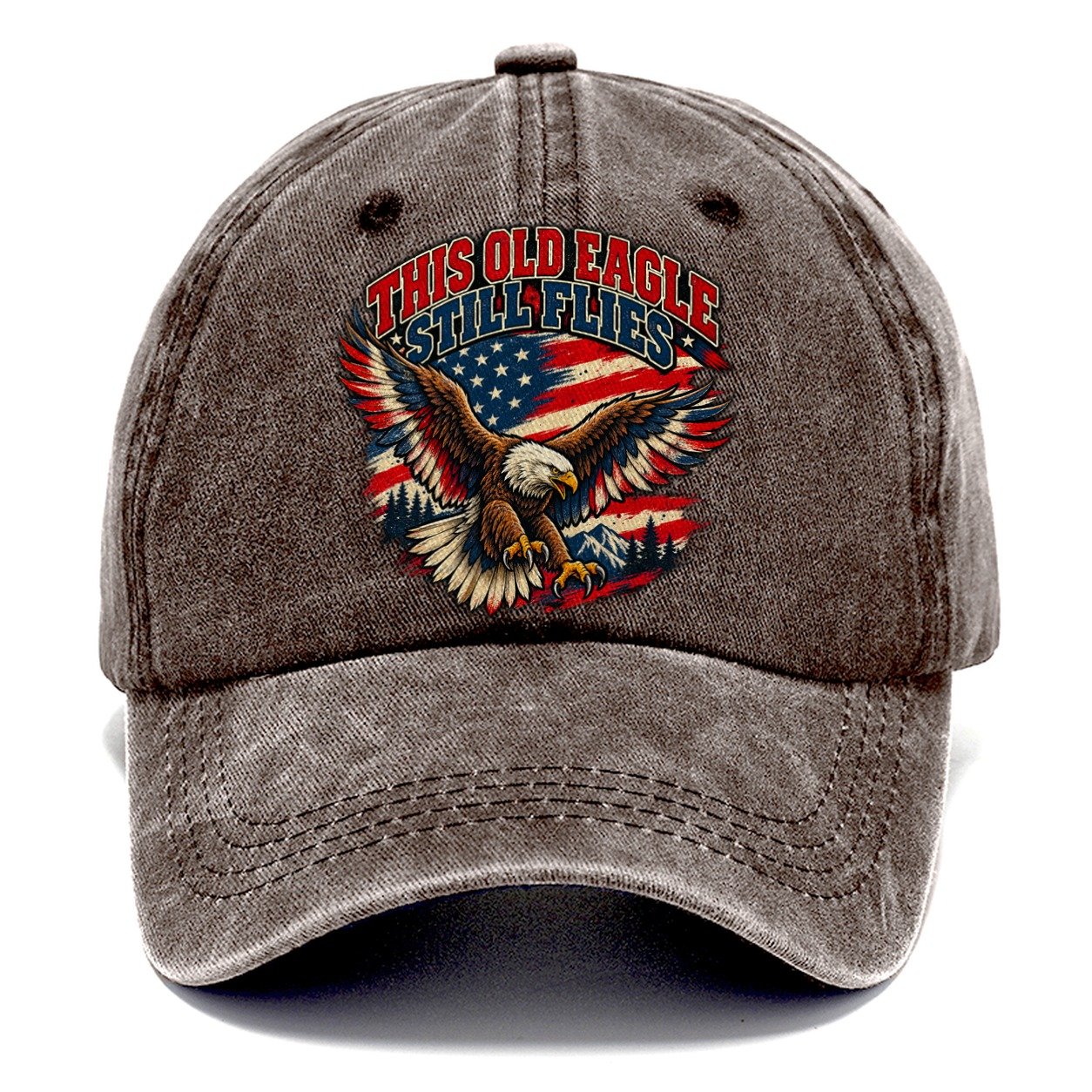 This Old Eagle Still Flies Old Man Strong Classic Cap – Brown