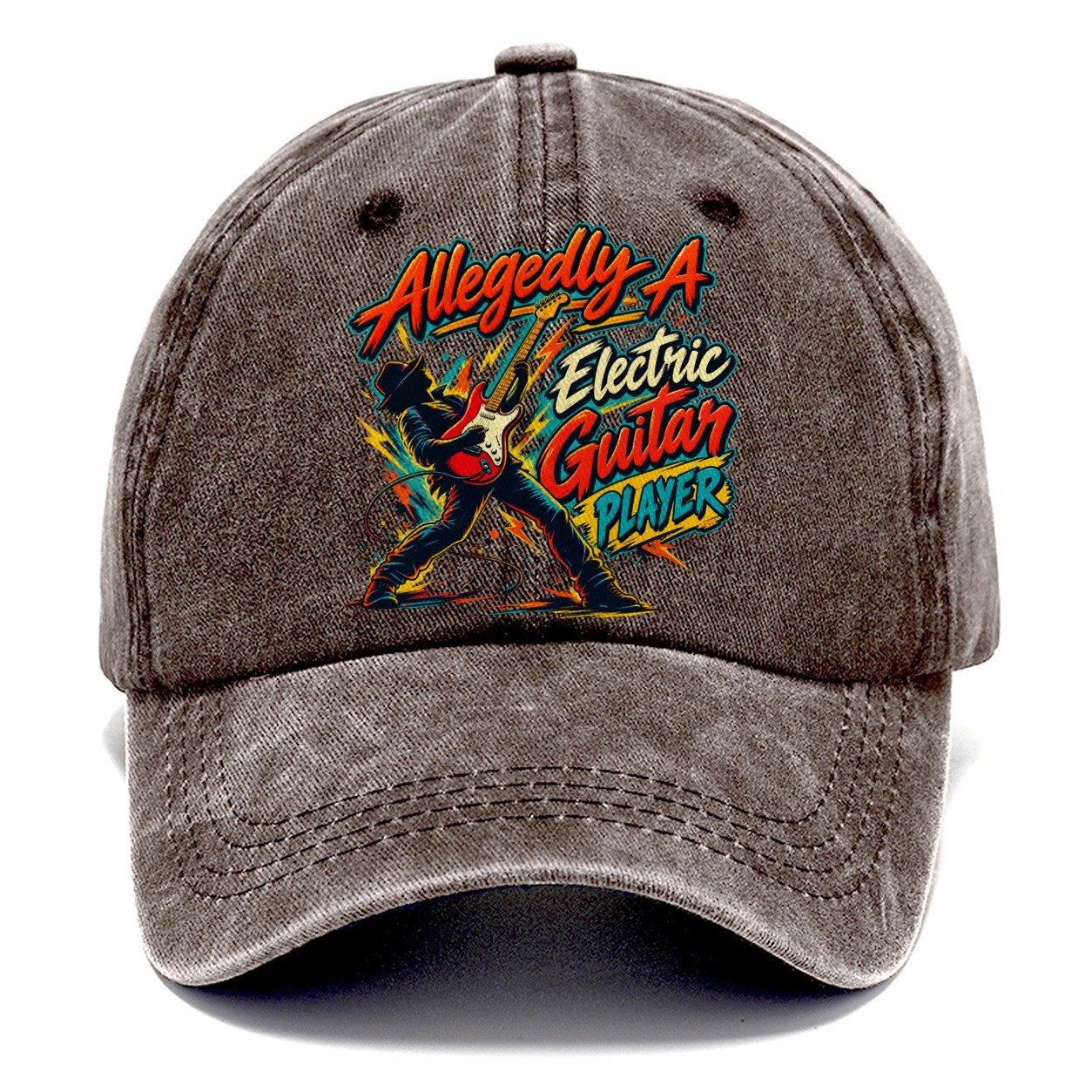 Allegedly A Electric Guitar Player Music Instruments Classic Cap – Brown