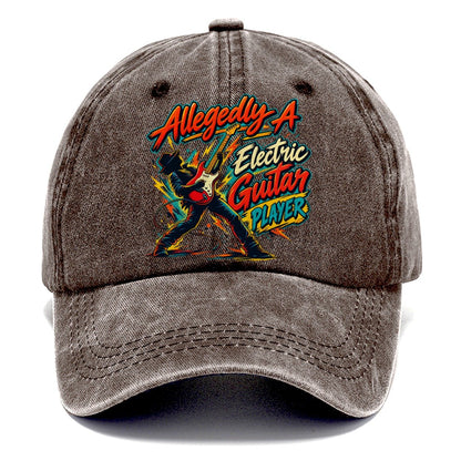 Allegedly A Electric Guitar Player Music Instruments Classic Cap – Brown