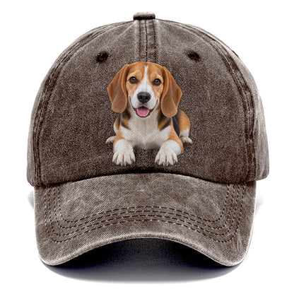 Beagle Lying Down Top Breeds Classic Cap – Brown