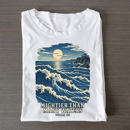 Mightier Than Many Waters The Great Deep Classic T-shirt – White