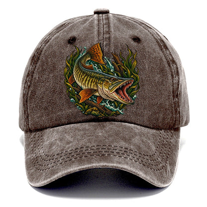 Muskie Ambush Fishing Club Classic Cap – Brown