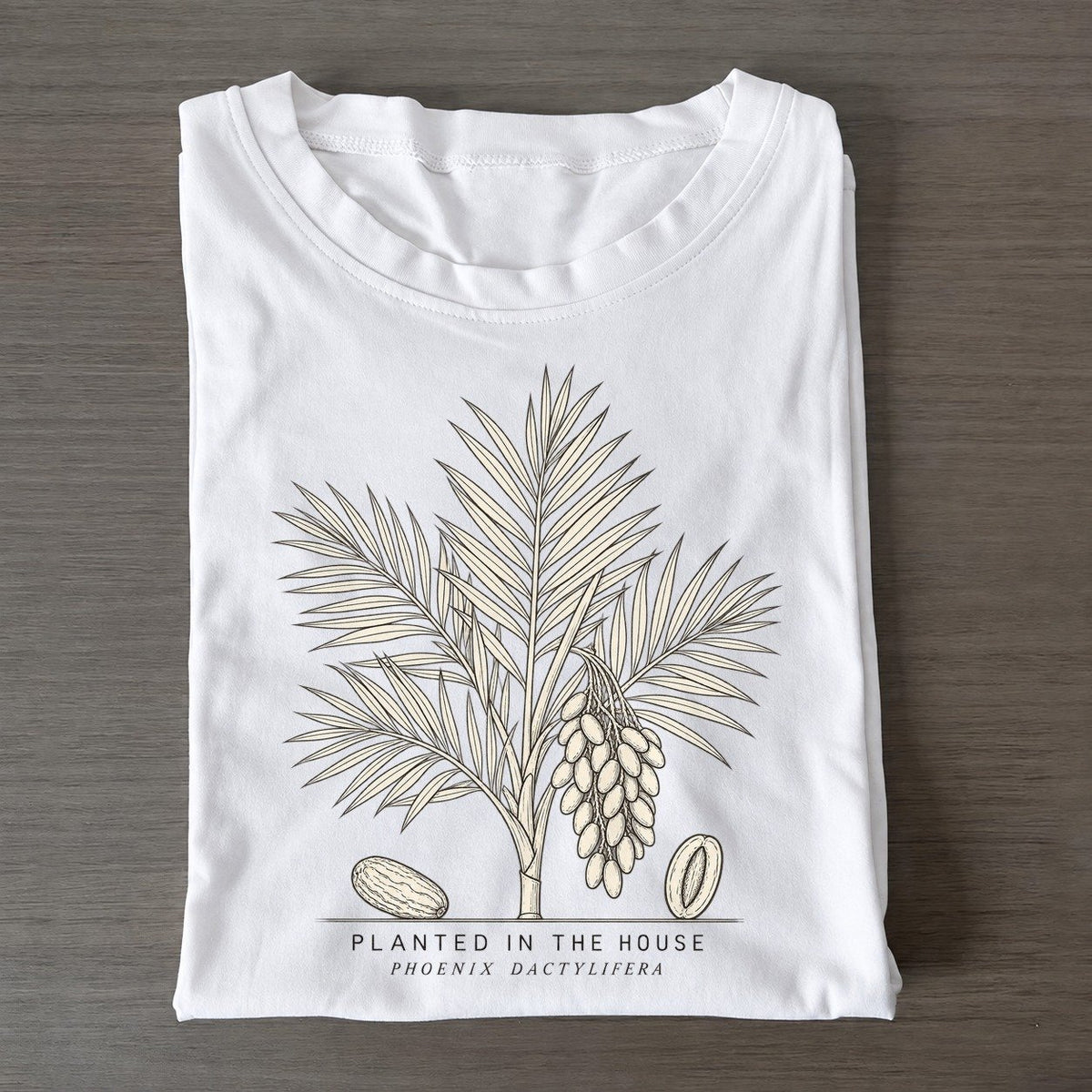 Planted In The House Olive Line Classic T-shirt – White