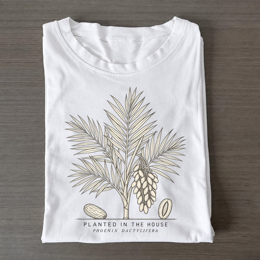 Planted In The House Olive Line Classic T-shirt – White