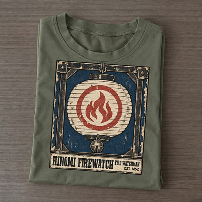 Hinomi Fire Watch Noren Trade Co Classic T-shirt – Army Green