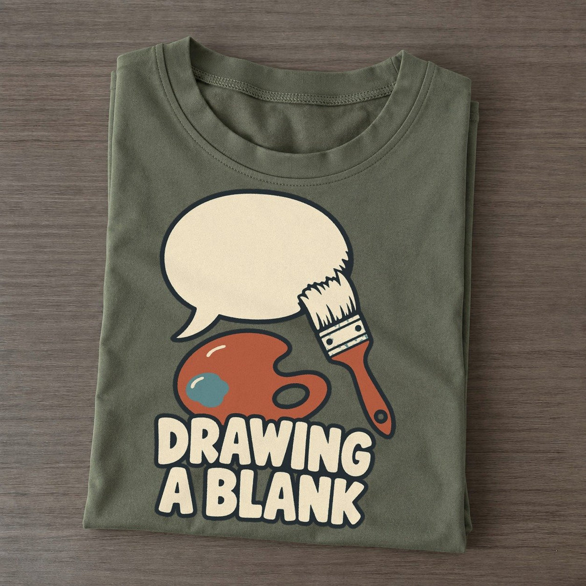 Drawing A Blank Familiar Punchlines Classic T-shirt – Army Green