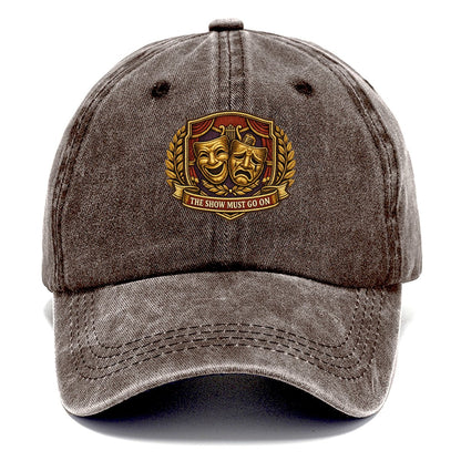 Comedy And Tragedy Masks Classic Cap – Brown