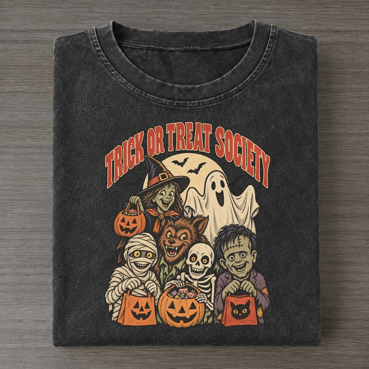 Trick Or Treat Society Ghoul Mixer Vintage T-shirt – Black